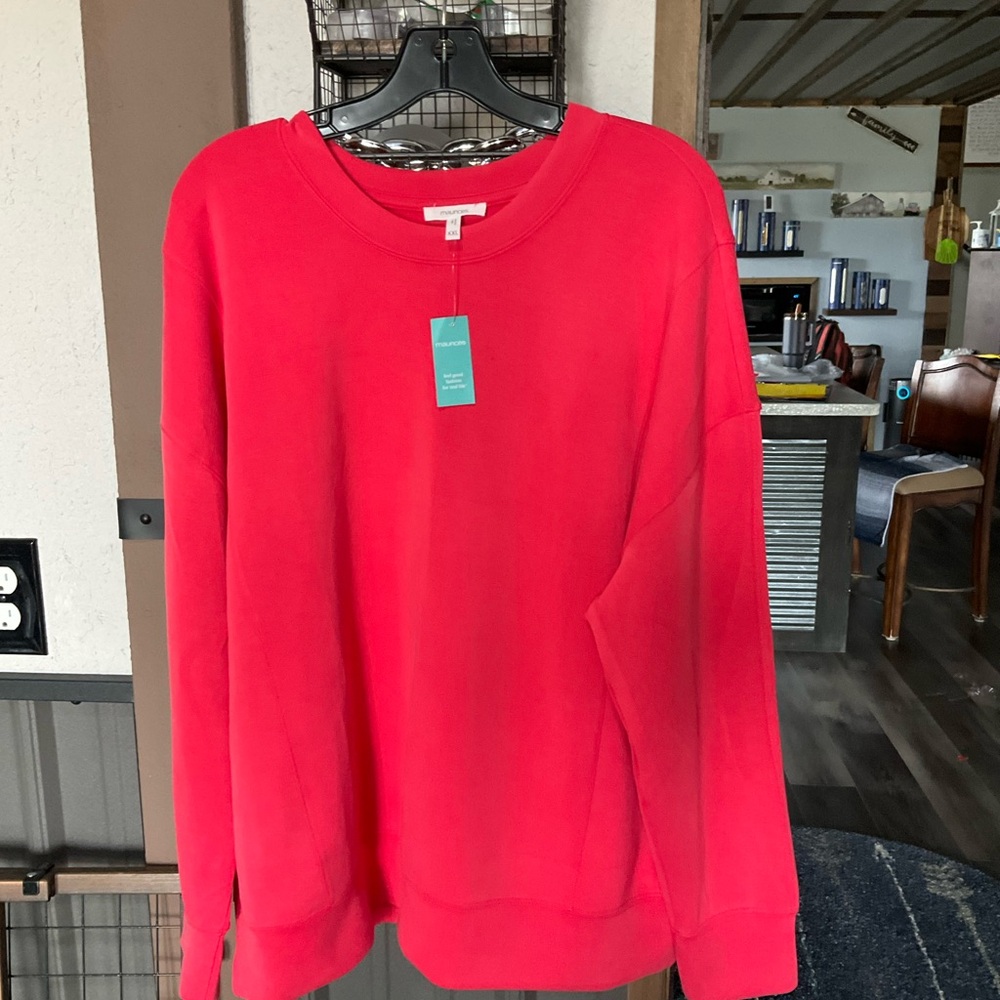Maurices Bright Red Crewneck Sweatshirt